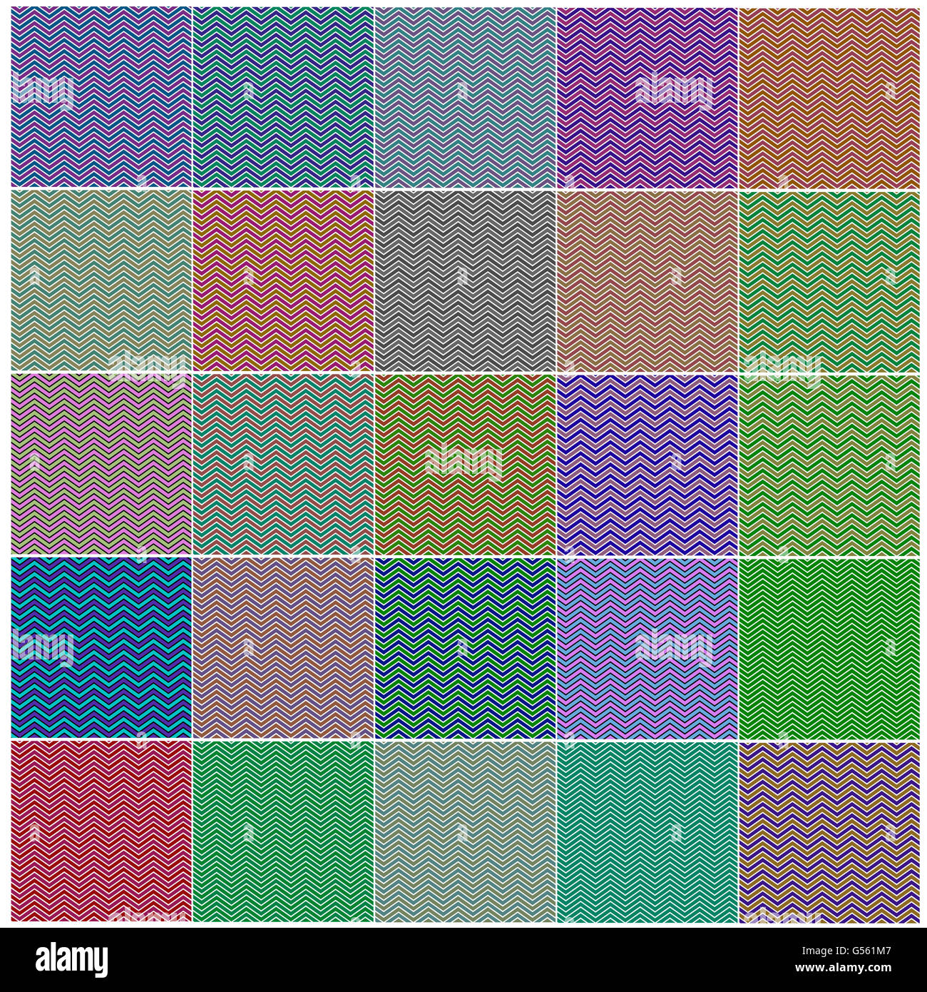 Chevron Patterns in Red, Blue, Pink, Yellow Stock Photo - Alamy