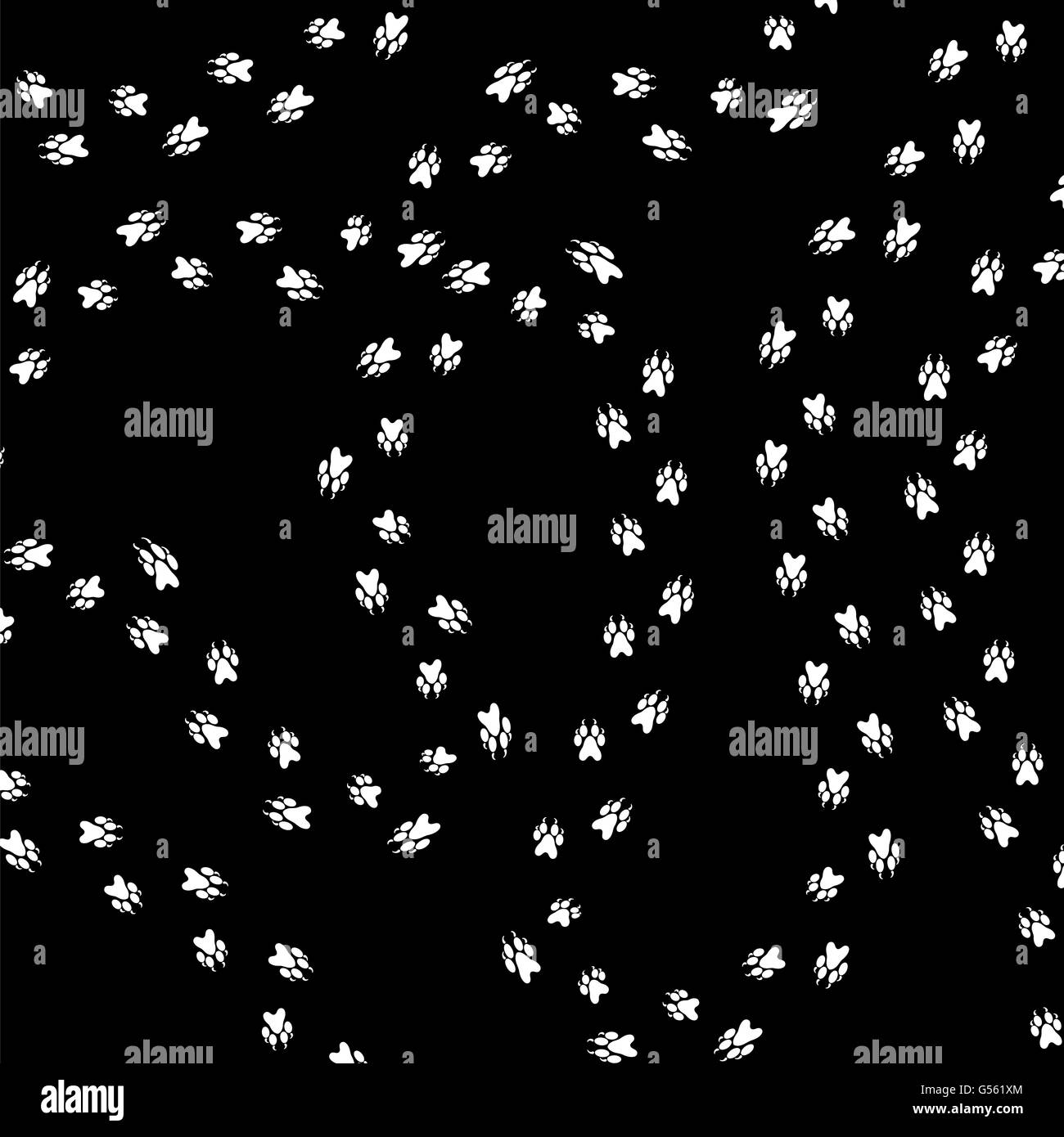 Paw prints illustration walking hi-res stock photography and images - Alamy