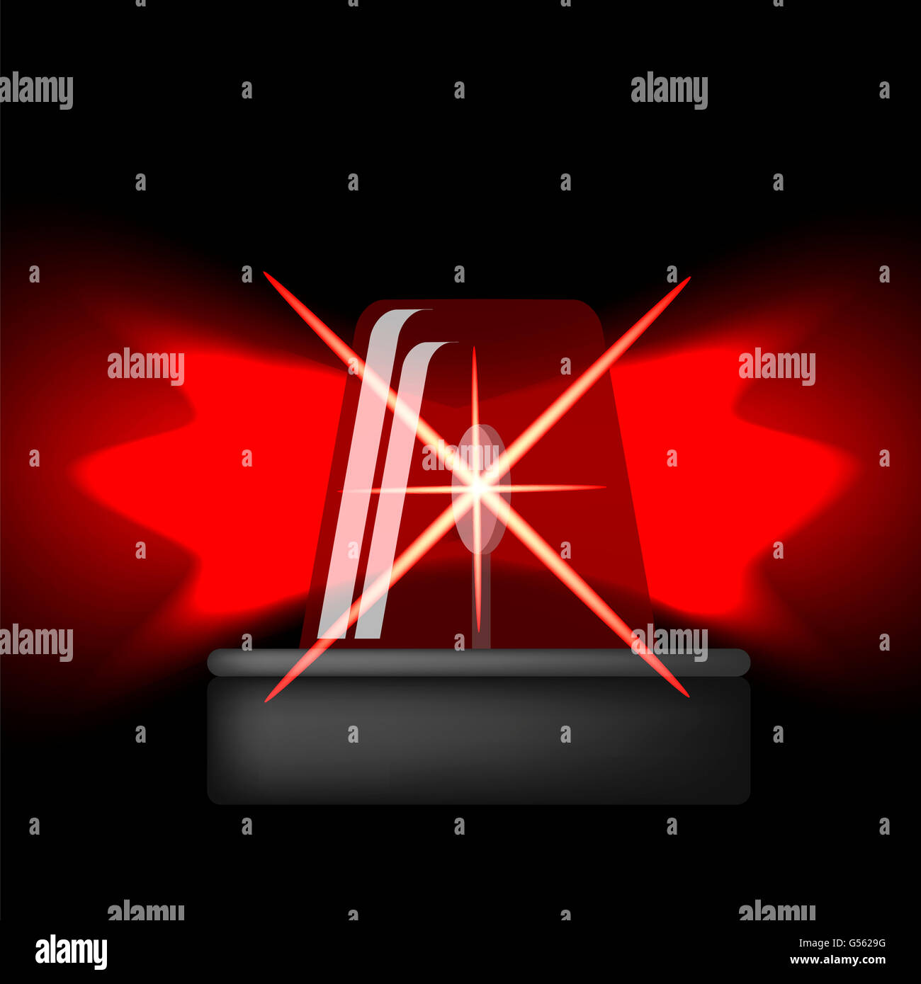 Siren Icon. Red Emergency Flash. Car Alarm Symbol Stock Photo Alamy