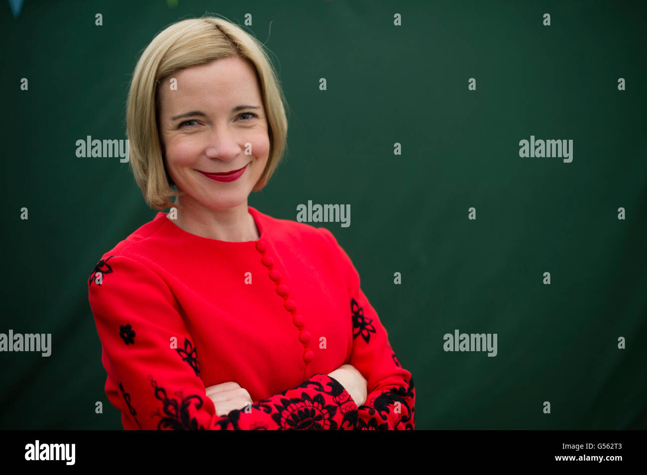 Lucy Worsley, historian, author, curator and television presenter.. The Hay Festival of Literature and the Arts, Hay on Wye, Powys, Wales UK, June 01 2016 Stock Photo