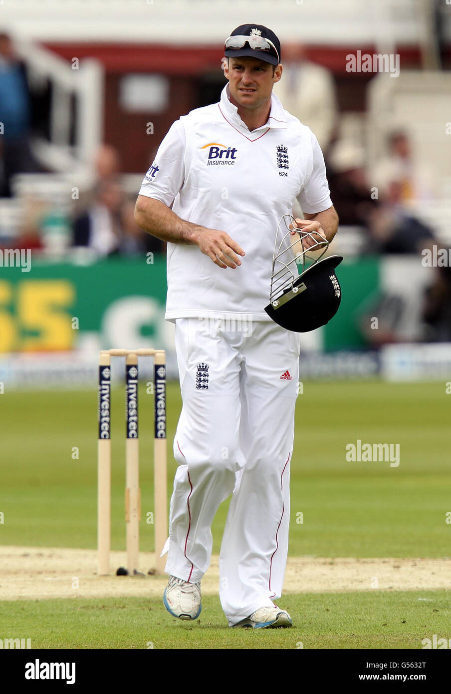 England captain Andrew Strauss during the Investec International Test ...