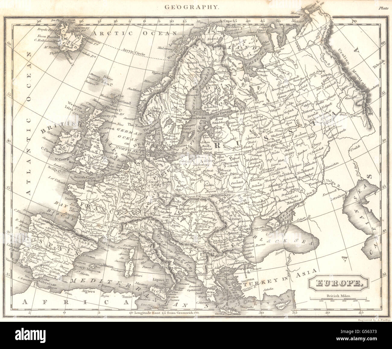 Map Of Europe In 1830 United - Europe Showing Austrian States Prussia Russia Etc 1830 Antique Map G56373