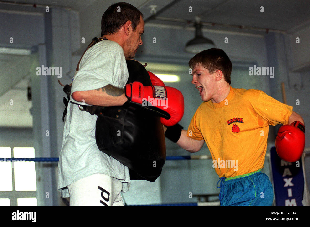 Boxing Ricky Hatton Training Stock Photo - Alamy