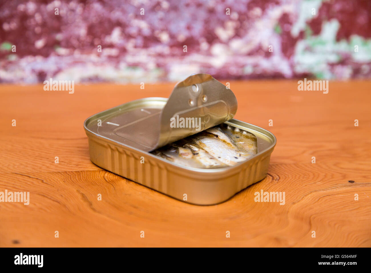 Tinned sardines in springwater Stock Photo Alamy