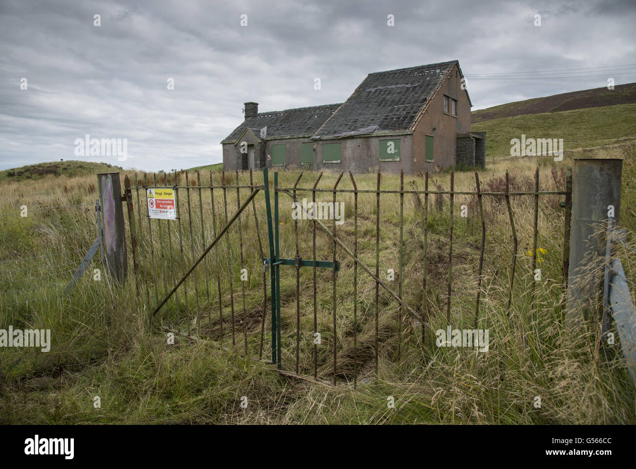 Derelict country school Bylchau Conwy North Wales September