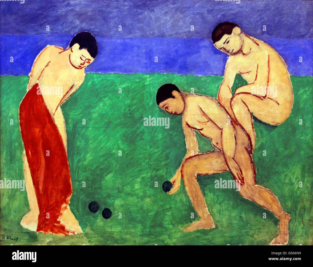 Game of Bowls, by Henri Matisse, 1908, State Hermitage Museum, Saint Petersburg, Russia Stock Photo