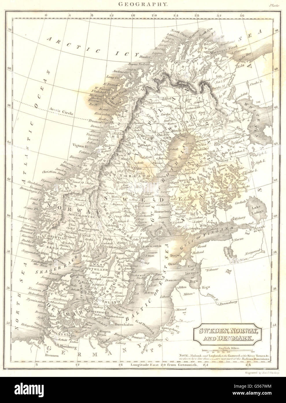 Map norway finland sweden denmark hi-res stock photography and images - Alamy