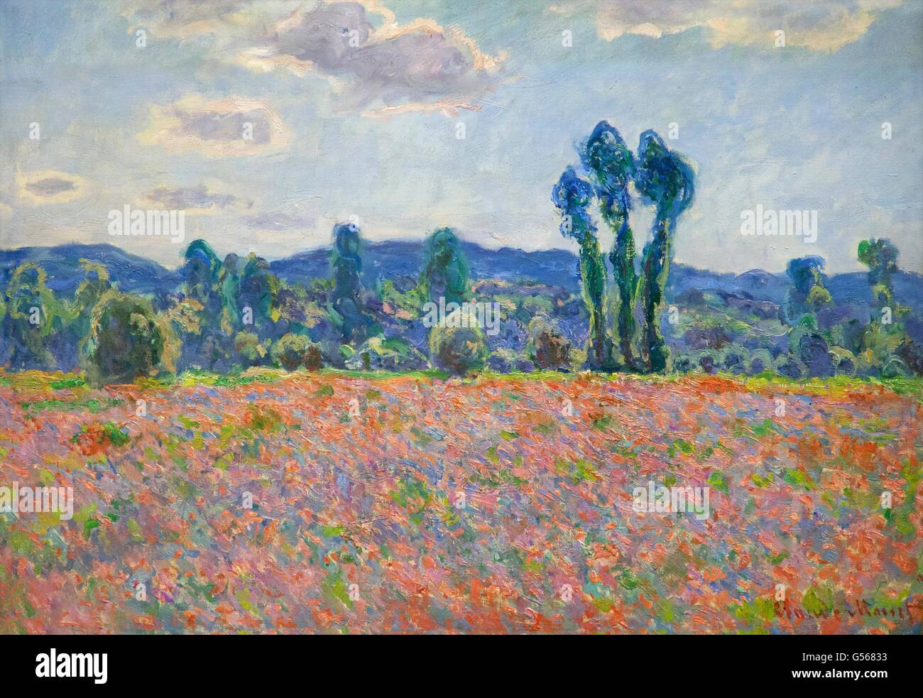 Poppy Field, by Claude Monet, 1887, State Hermitage Museum, Saint Petersburg, Russia Stock Photo