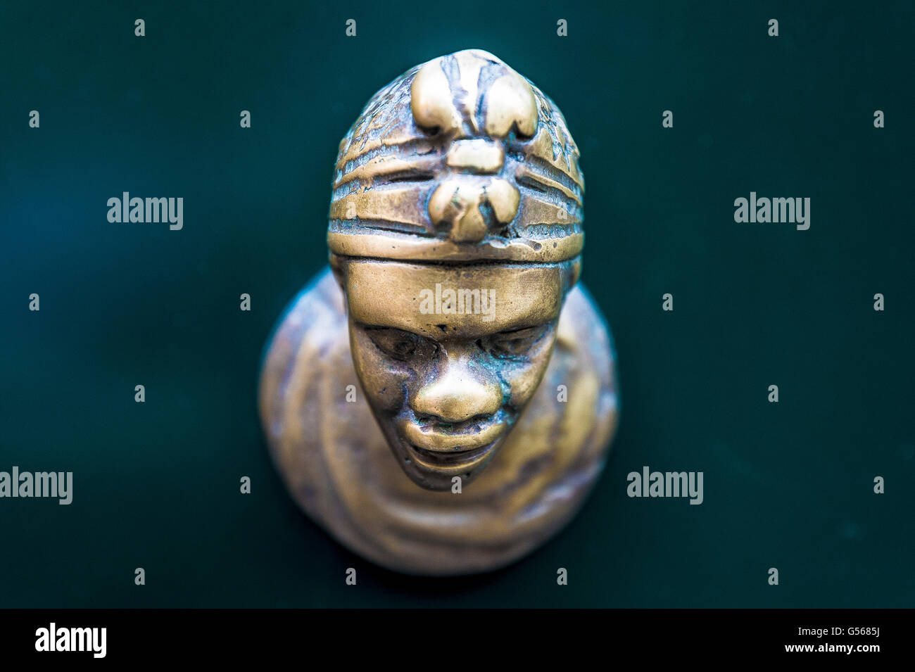 Figure Head Door Knob Venice Stock Photo Alamy