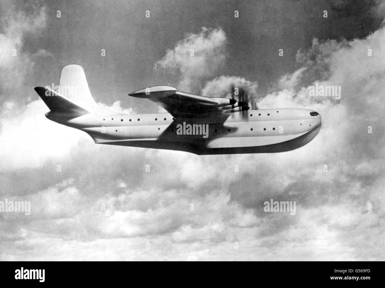 The SR.45 Princess Class flying boat, built at Cowes, Isle of wight, by Messrs. Saunders-Roe Ltd. Stock Photo