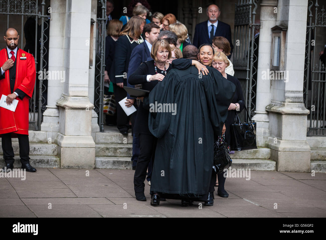 London, UK. 20th June, 2016. Harriet Harman MP and Baroness King of Bow leave St Margarets Church in Westminster, following a special service in memory of Jo Cox. Jo Cox was killed in her constituency of Batley and Spen on 16th June. Credit:  Mark Kerrison/Alamy Live News Stock Photo