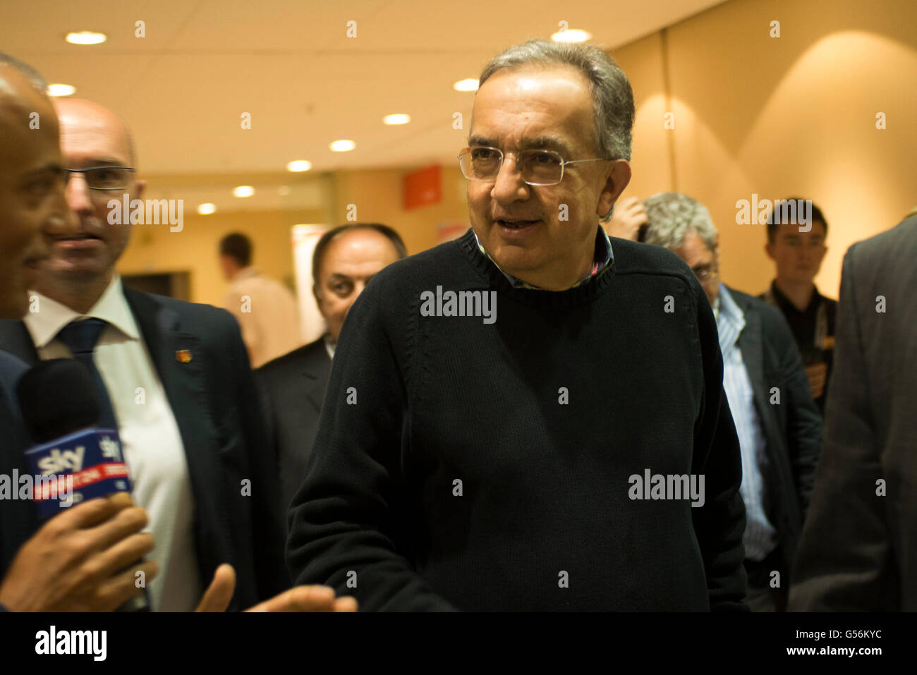 Turin, Italy. 21st June, 2016. Turin, Italy -June 21, 2016: Sergio Marchionne goes away to FIA Sport Conference 2016 on June 21, 2016 in Turin, Italy Credit:  Black Mail Press/Alamy Live News Stock Photo