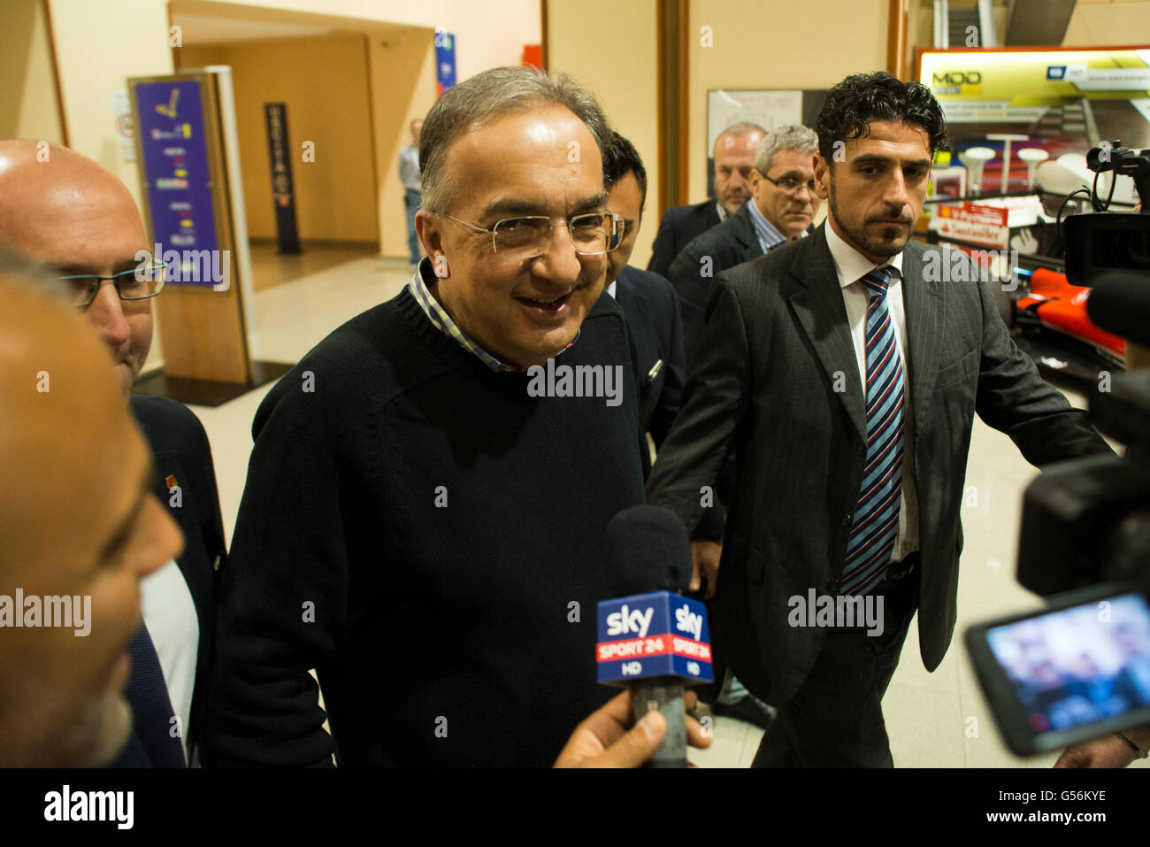 Turin, Italy. 21st June, 2016. Turin, Italy -June 21, 2016: Sergio Marchionne goes away to FIA Sport Conference 2016 on June 21, 2016 in Turin, Italy Credit:  Black Mail Press/Alamy Live News Stock Photo