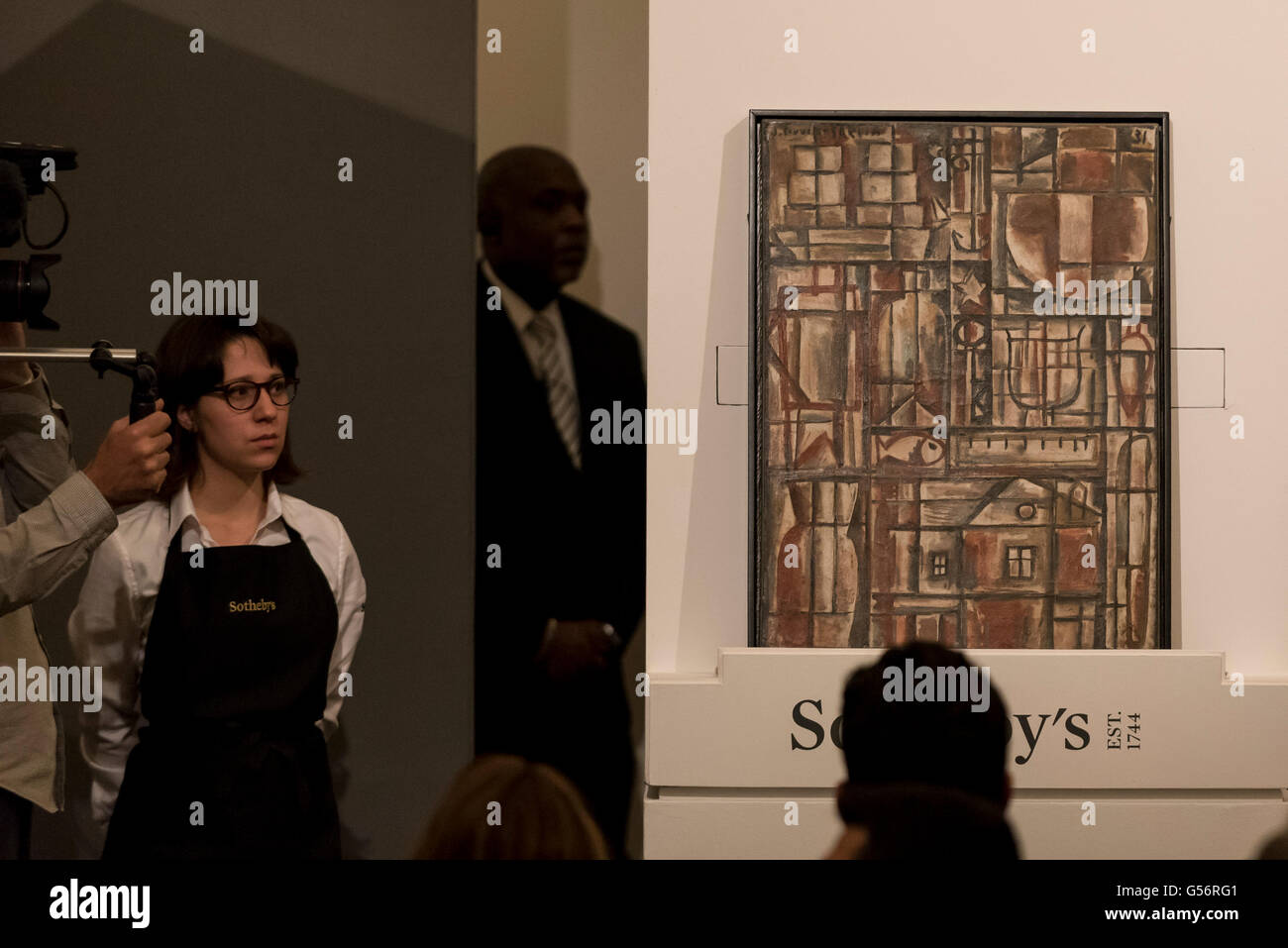 London, UK.  21 June 2016.'Peinture constructive' by Joaquin Torres-Garcia sold for a hammer price of GBP0.82m (est GBP0.6-0.8m)  at Sotheby's Impressionist and Modern Art evening sale in New Bond Street.  Credit:  Stephen Chung / Alamy Live News Stock Photo