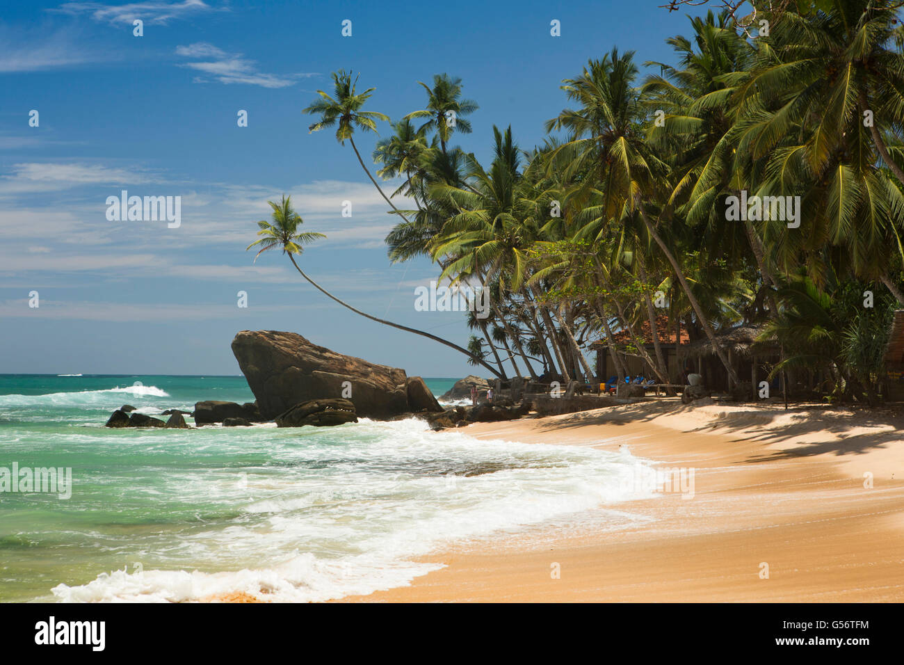 Sri Lanka, Galle Province, Unawatuna, Thalpe, Wijaya beach Stock Photo