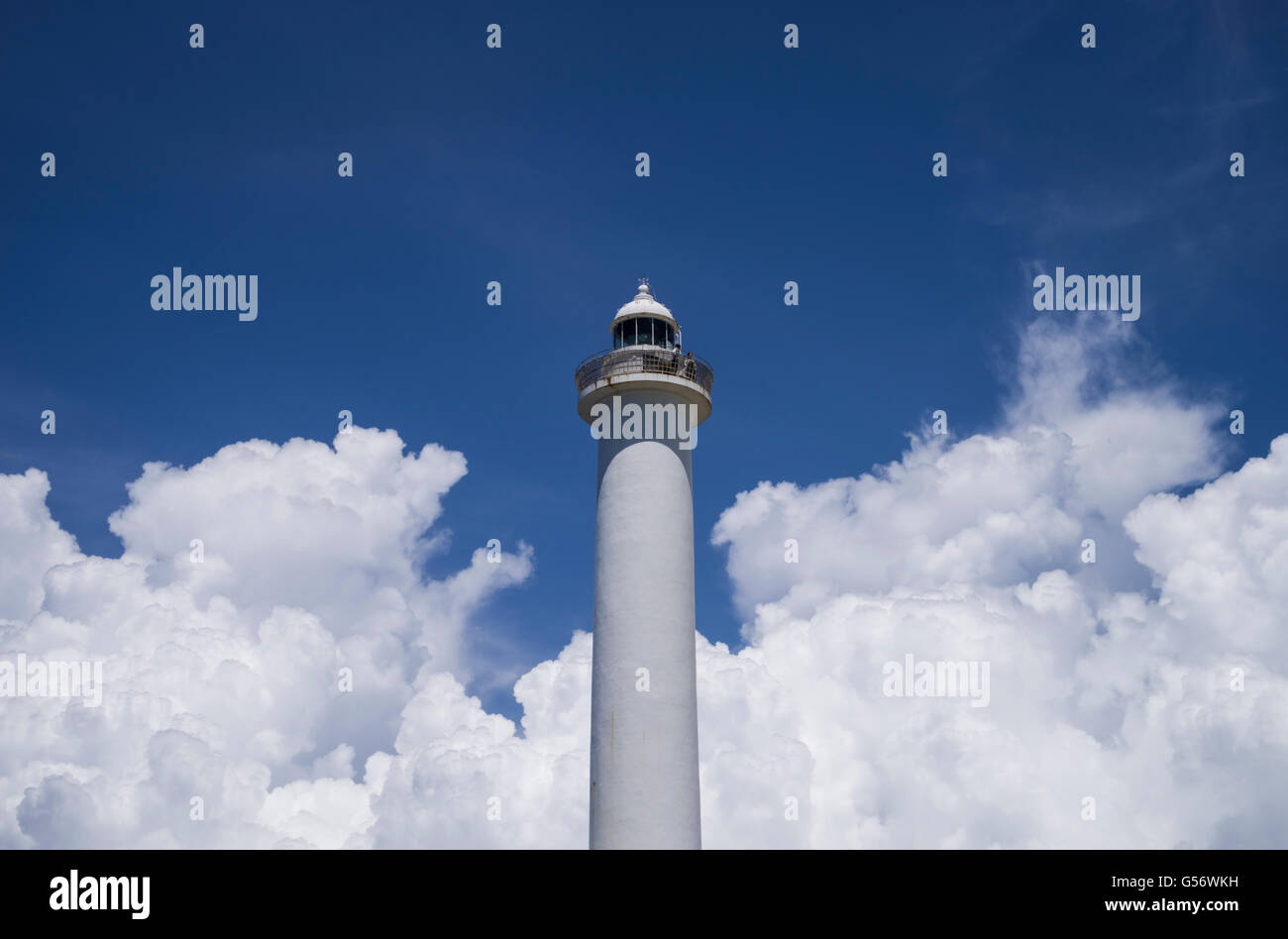 Cape Zanpa Lighthouse, Okinawa, Japan Stock Photo