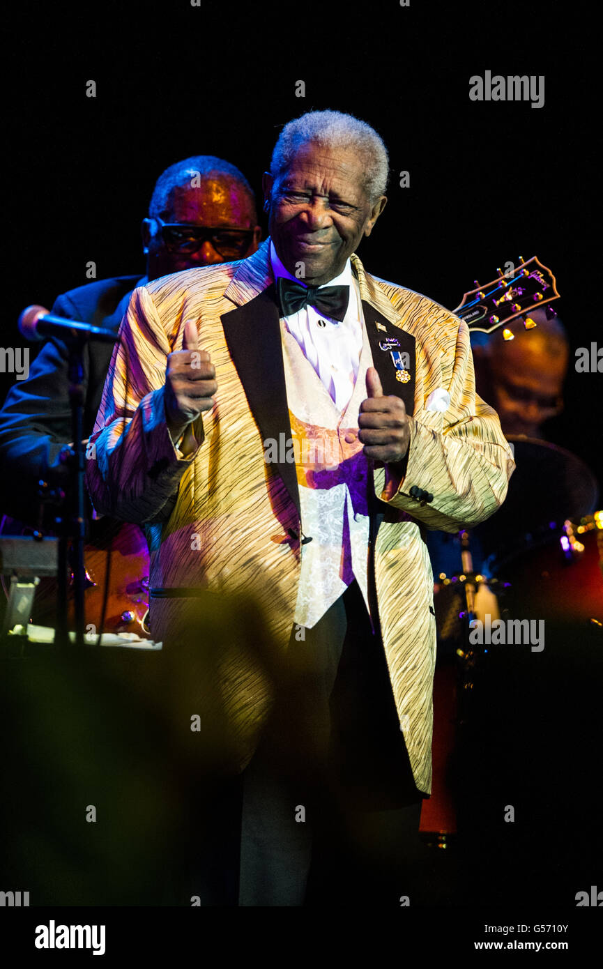 B.B. King at Centre In The Square, Kitchener, ON, Canada, October 12, 2013 Stock Photo