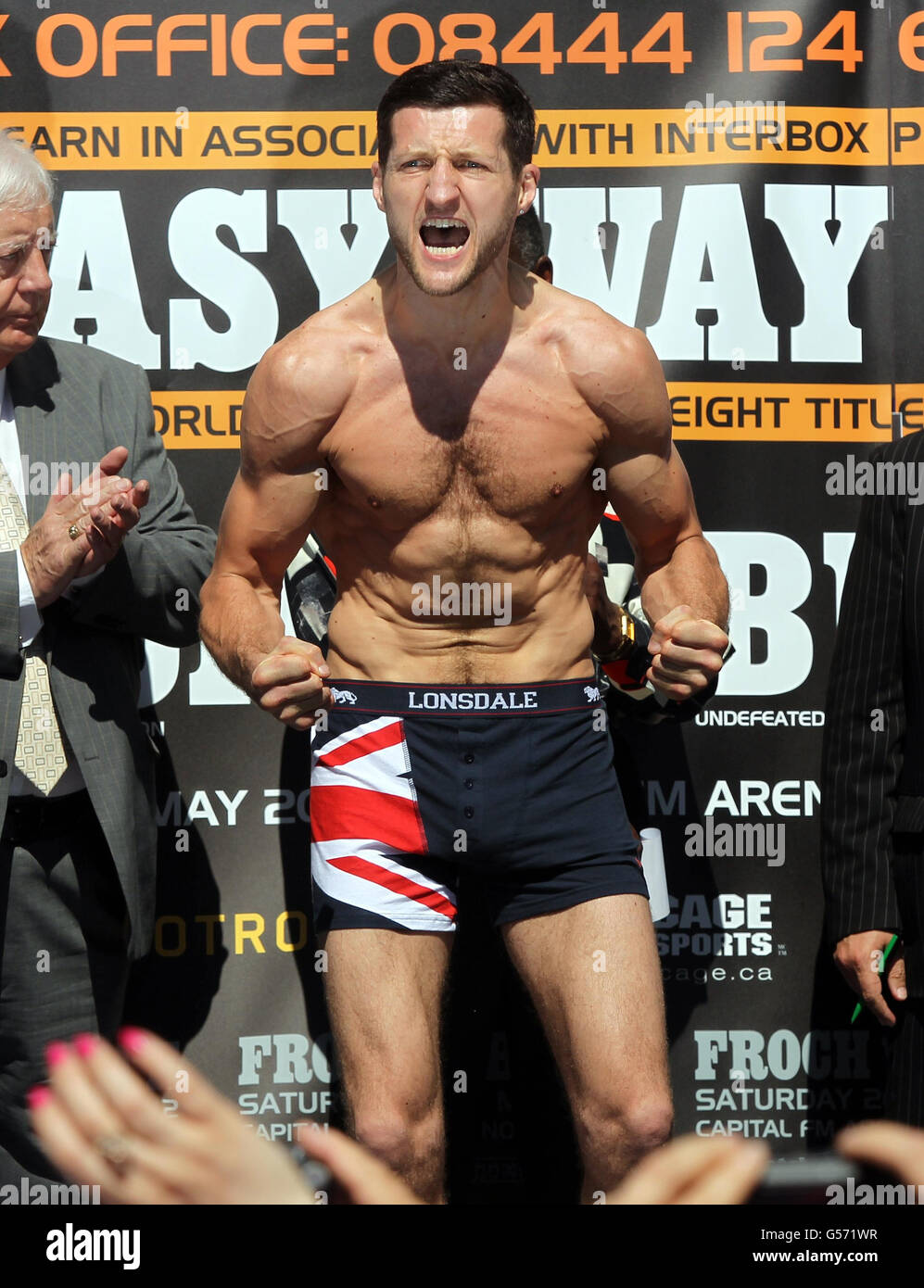 Boxing - IBF Super Middleweight Title - Carl Froch v Lucian Bute - Weigh In  - Captial FM Arena Stock Photo - Alamy