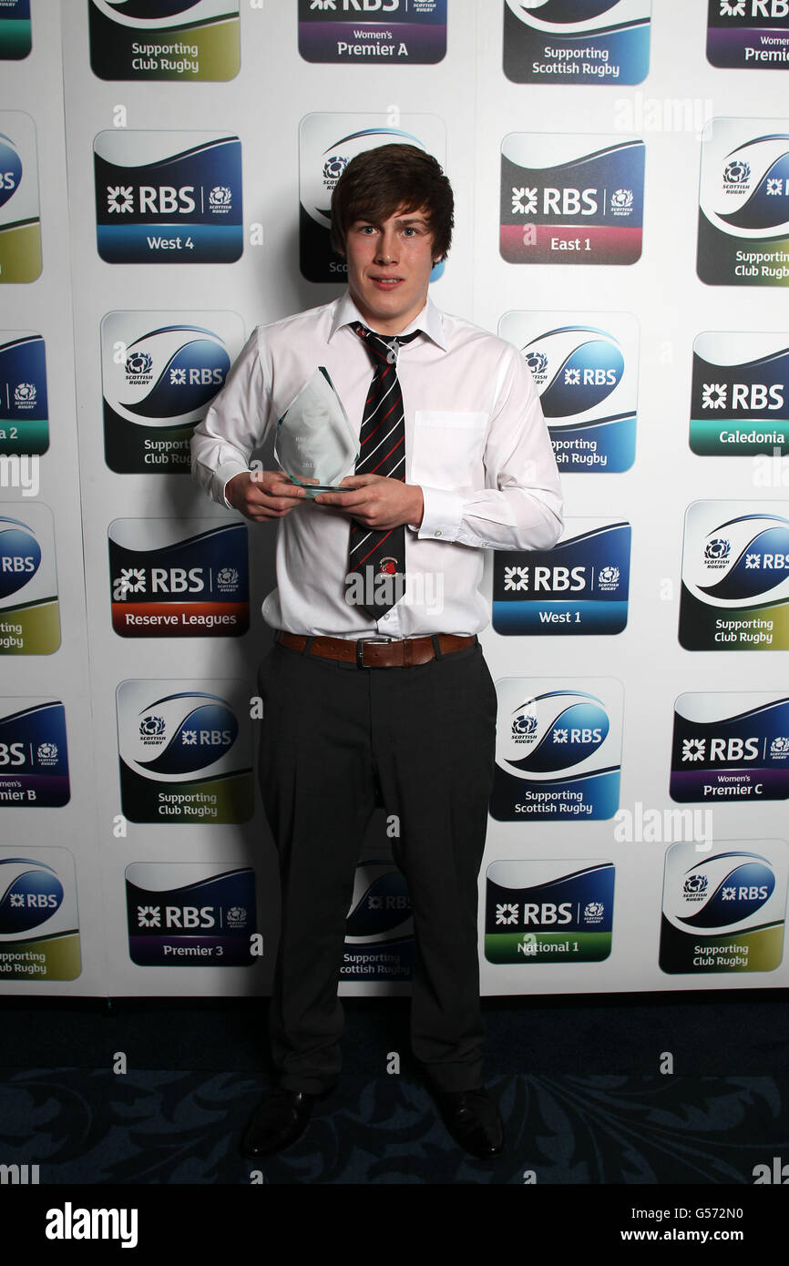Kyle Burwood from Carnoustie during the Scottish Rugby Union Club