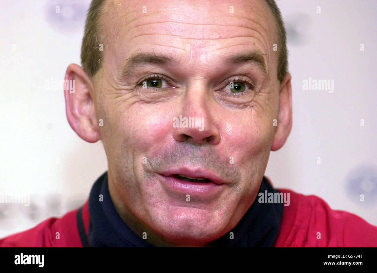 England Woodward rugby union coach. England rugby union manager Clive Woodward at a press conference at Twickenham ahead of their game against South Africa at Twickenham. Stock Photo