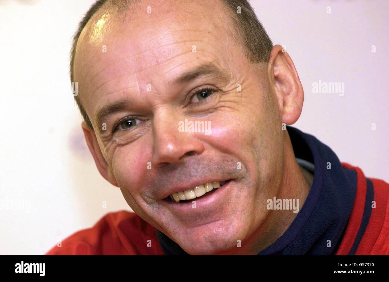 England rugby union manager Clive Woodward at a press conference at Twickenham ahead of their game against South Africa at Twickenham. Stock Photo