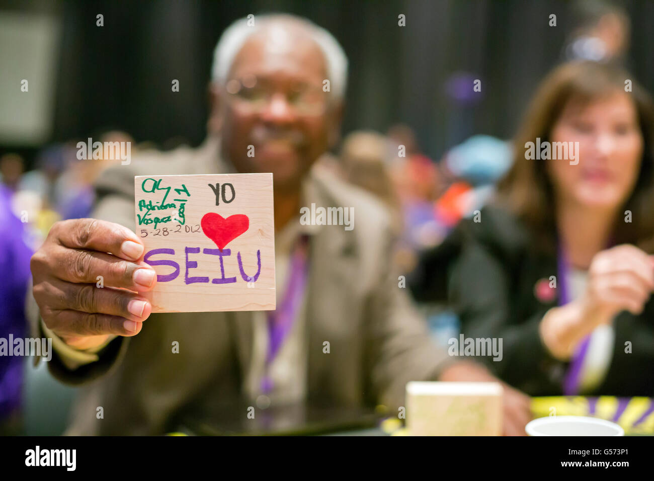 Detroit, Michigan - Delegates at the Service Employees International Union convention. Stock Photo