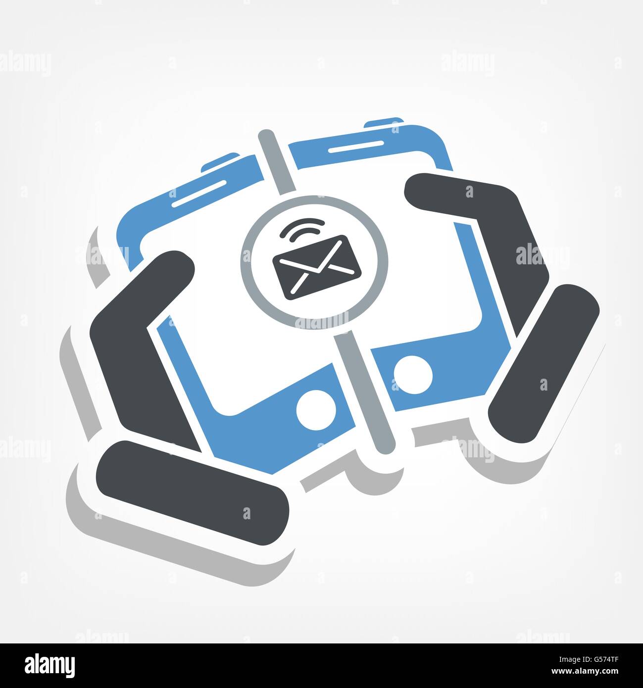 Message sending icon Stock Vector Image & Art - Alamy