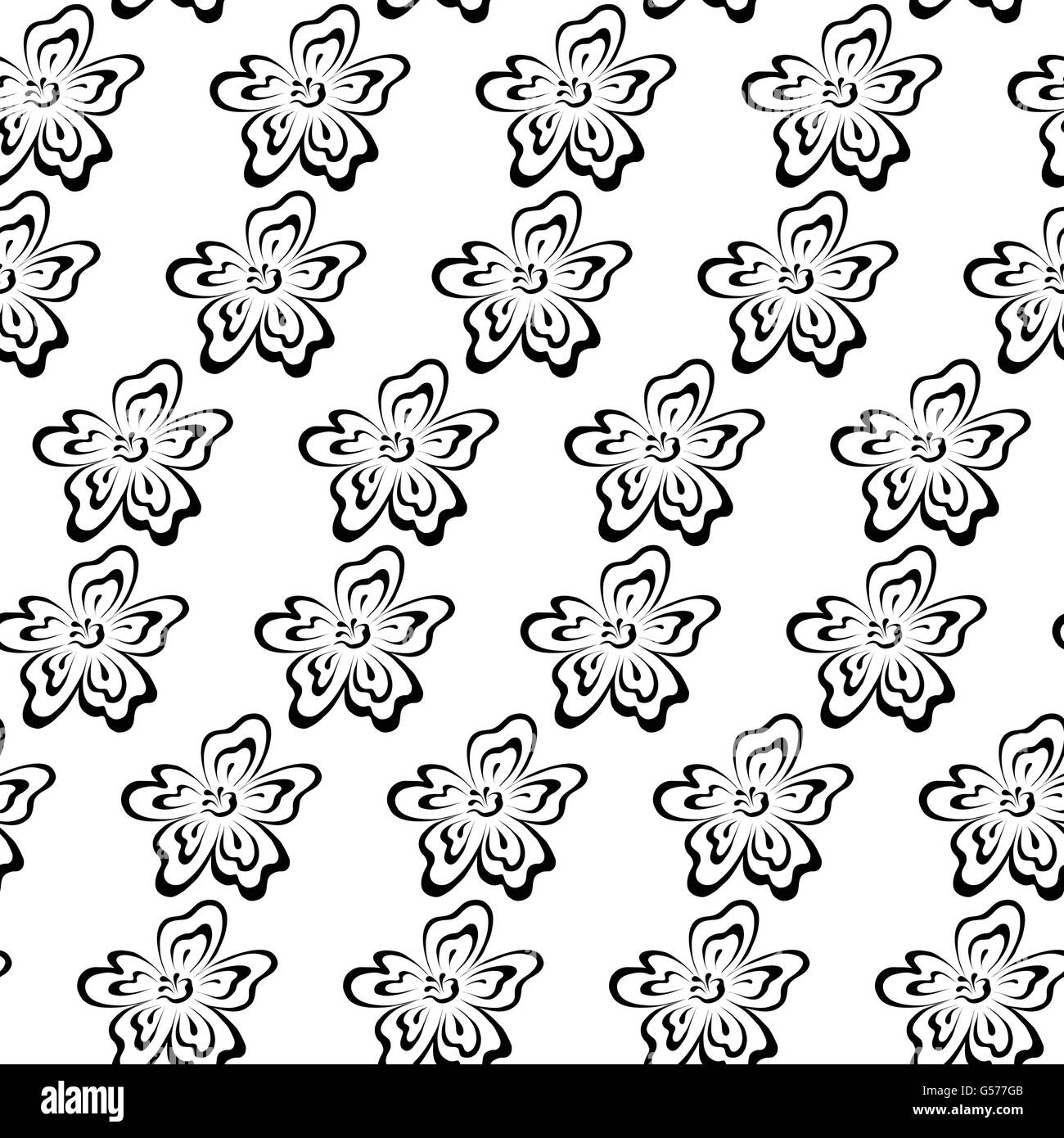 Seamless Flower Background Stock Vector Image & Art - Alamy