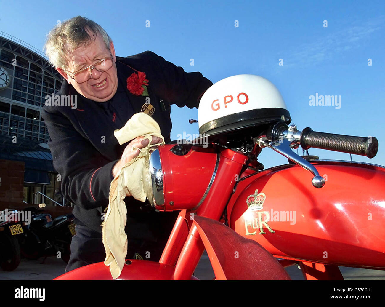 Dr Geo Cohen sat astride his 1927 Norton TT replica motorcycle at