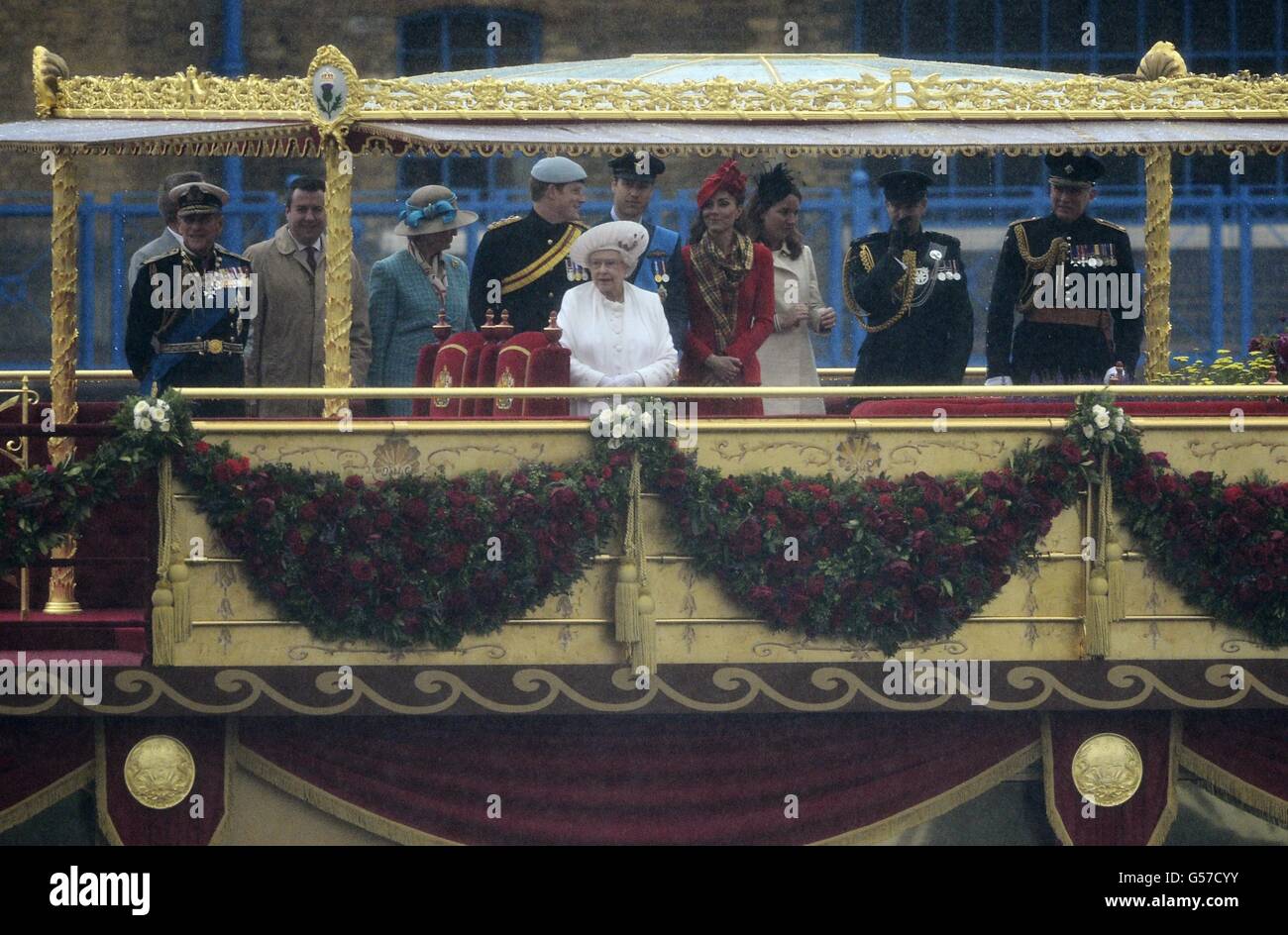 Diamond Jubilee celebrations Thames Pageant Stock Photo Alamy