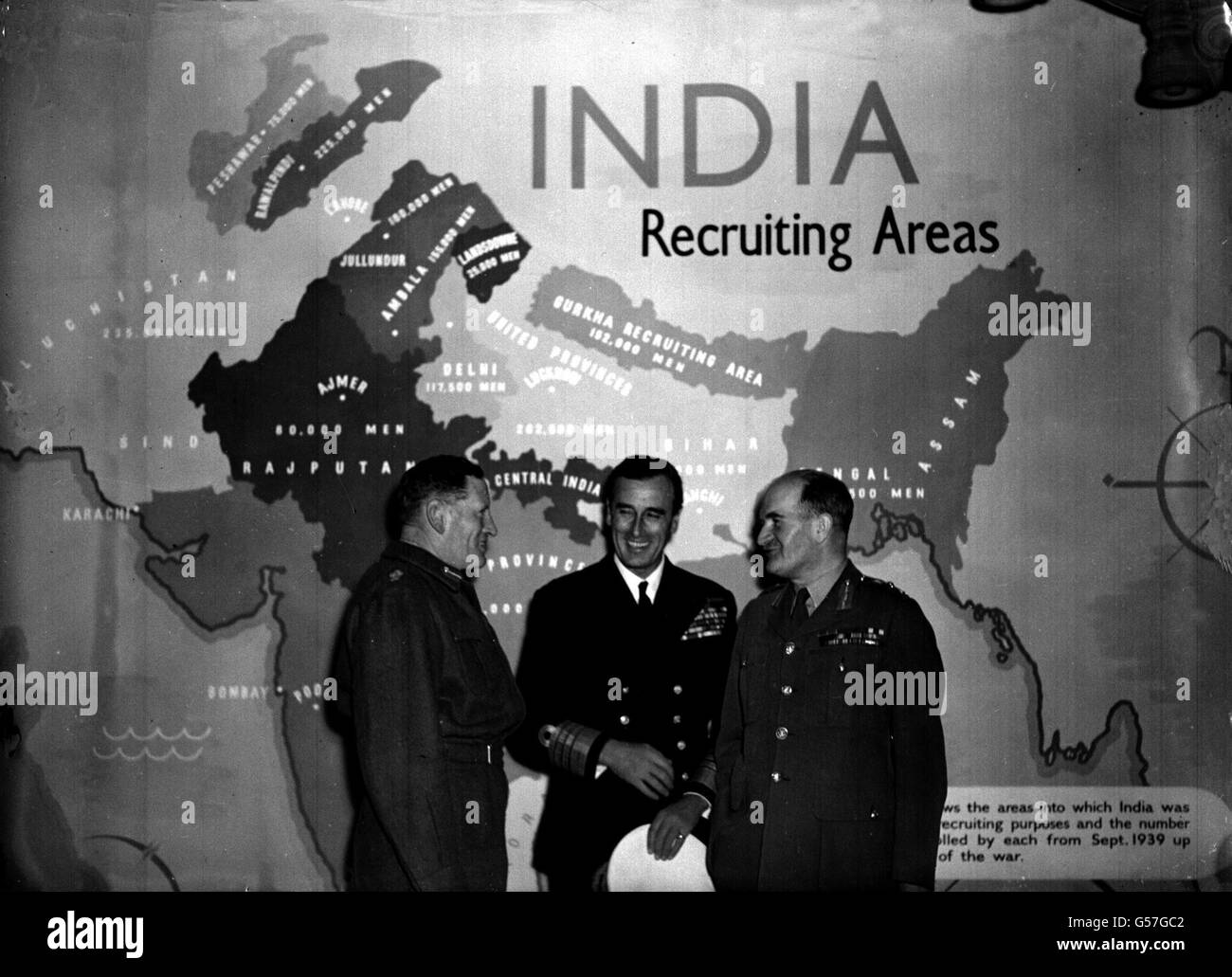 'MARTIAL INDIA' EXHIBITION : 1946 Stock Photo