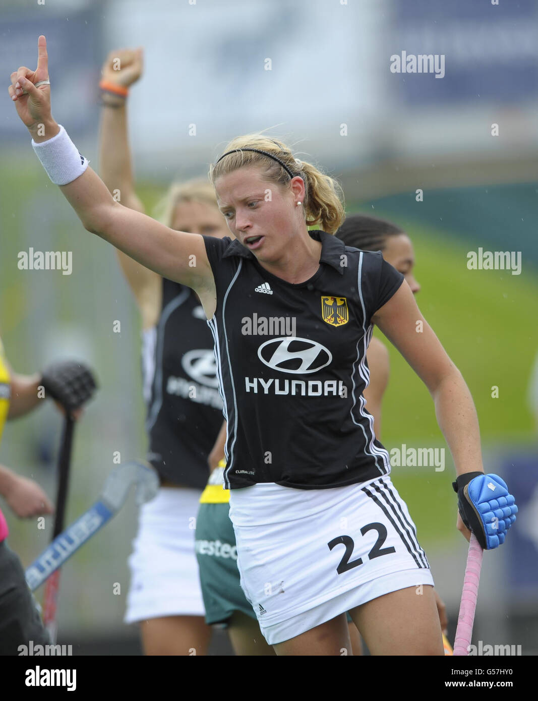 Hockey - Investec London Cup - Play Off - Germany v South Africa - Quintin Hogg Memorial Ground Stock Photo