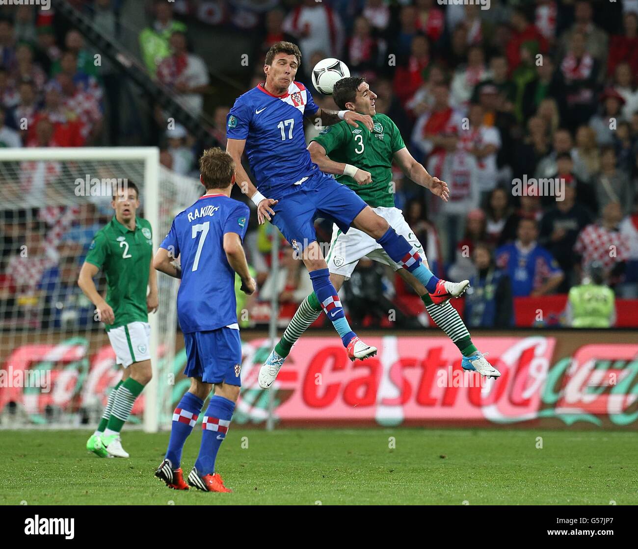 Soccer - UEFA Euro 2012 - Group C - Republic of Ireland v Croatia - Municipal Stadium Poznan Stock Photo
