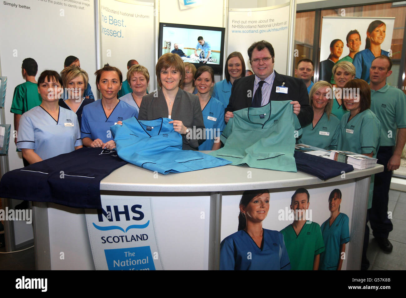 New NHS Scotland uniforms Stock Photo