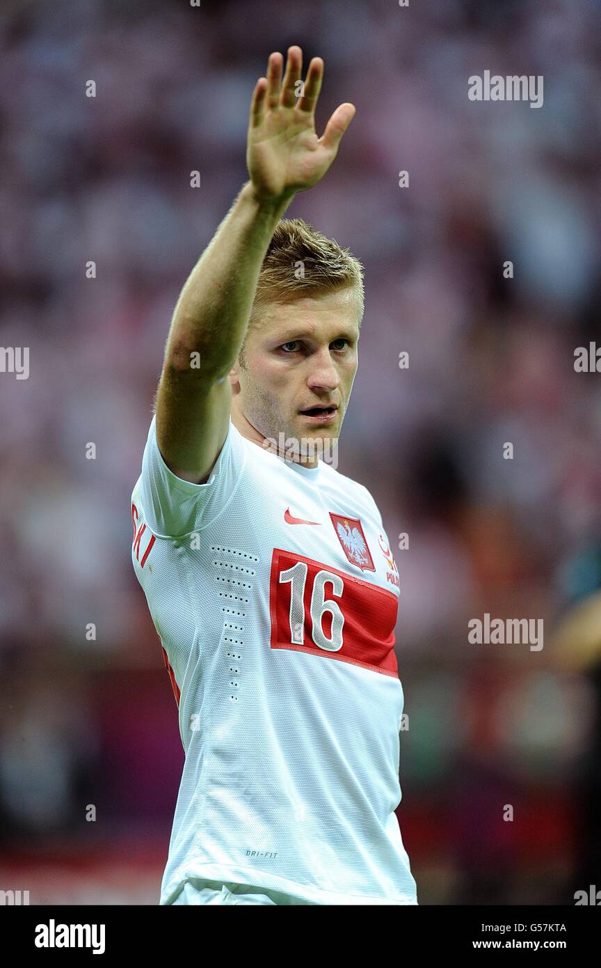 Polands jakub blaszczykowski acknowledges the fans after the final whistle hi res stock photography and images Alamy