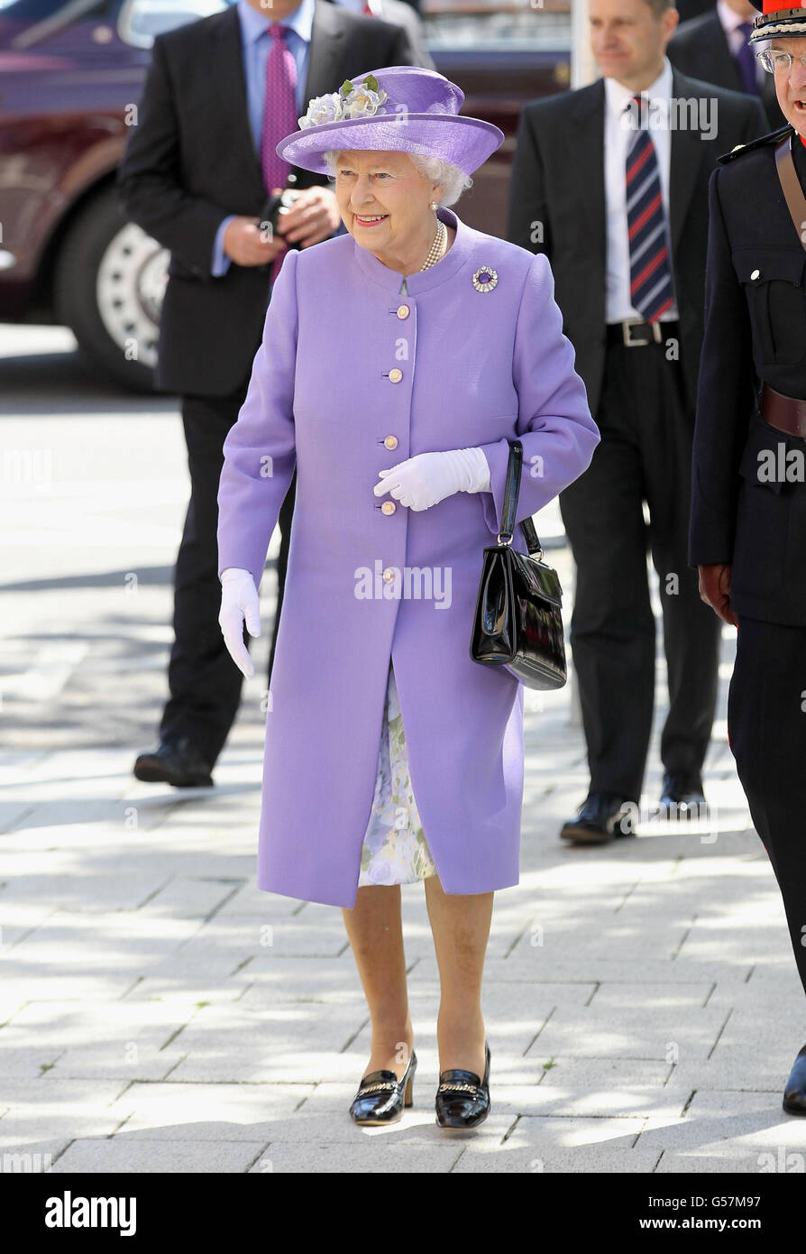 Queen Elizabeth II visits a new maternity ward at the Lister Hospital