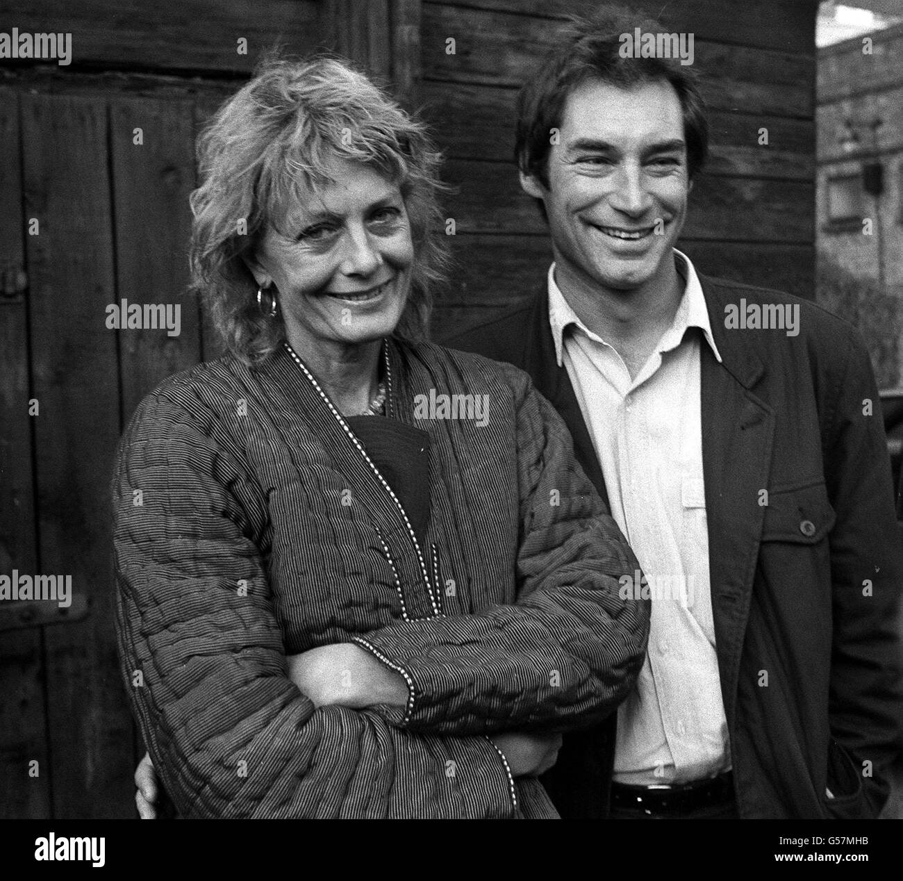 Actress Vanessa Redgrave and actor Timothy Dalton in 1988. Stock Photo