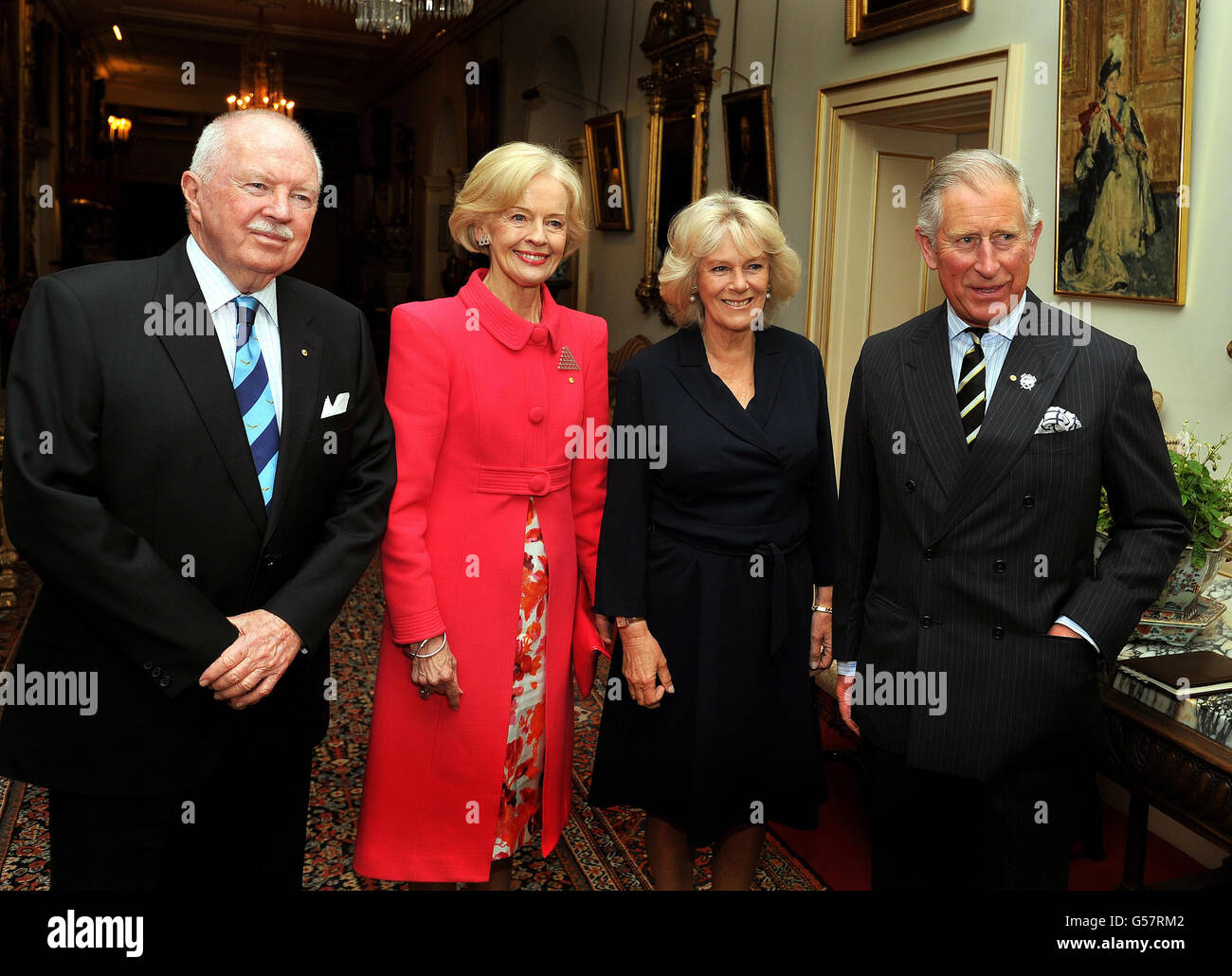 The Prince of Wales meets the Governor General of Australia Stock Photo