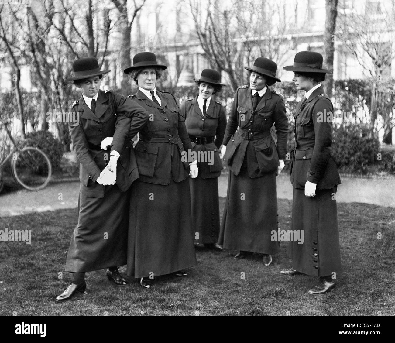 British Law and Order - Law Enforcement - Policewomen - Brighton - 1918 Stock Photo