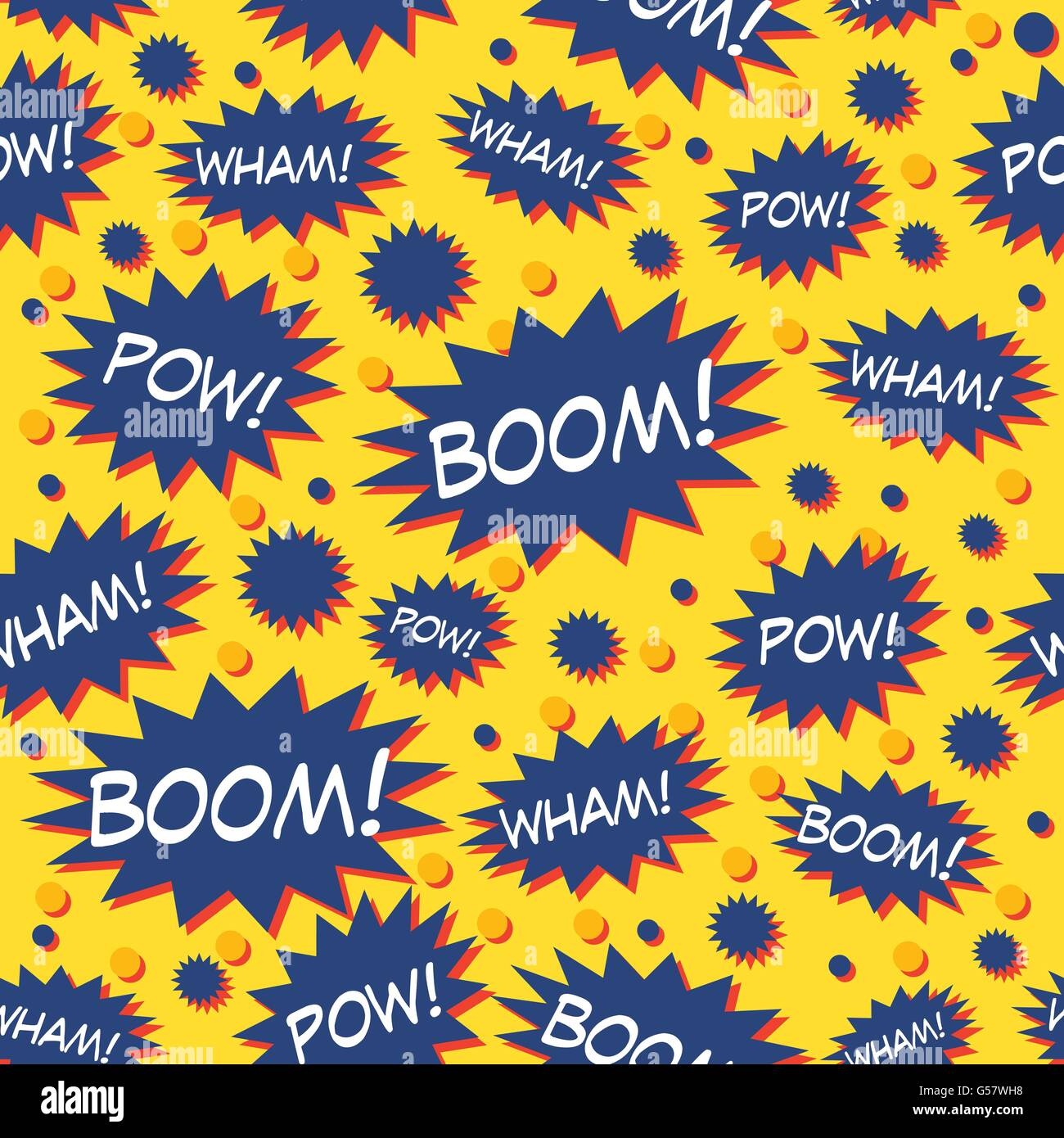 Comic Book Speech Bubbles Seamless Pattern Vector Illustration Stock ...