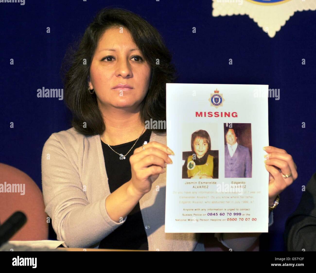Police missing child holding picture hires stock photography and