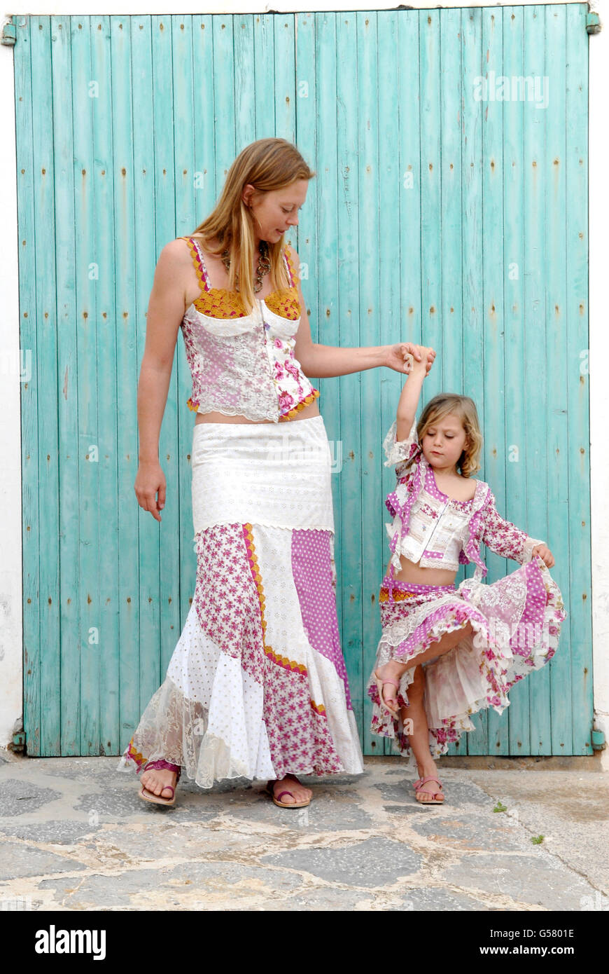 Portrait of Mitsou and Eva in ibizan clothes from AdLibitum, Ibiza, Spain  Stock Photo - Alamy