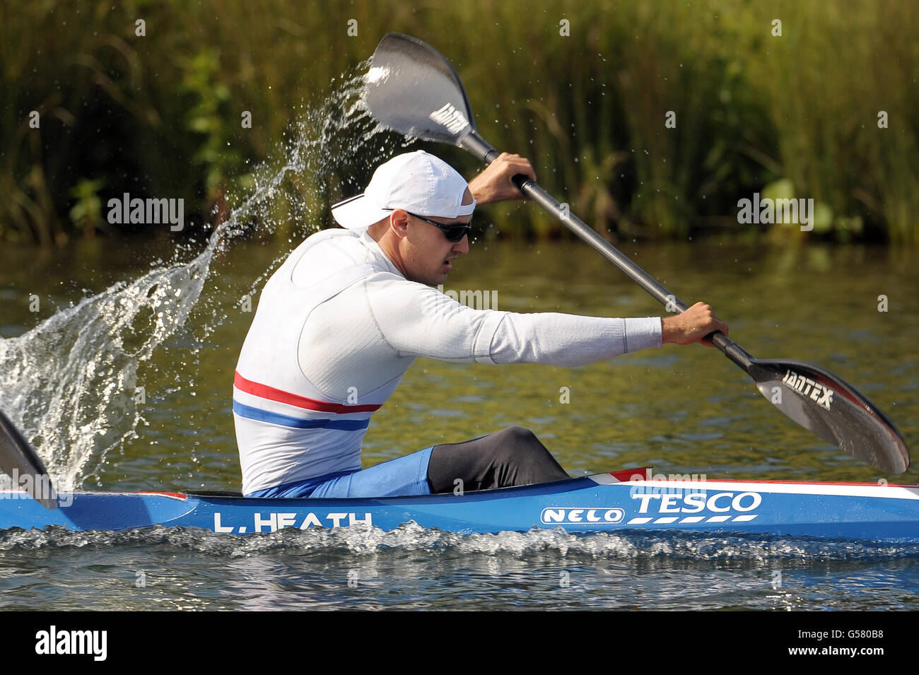 Canoe Sprint Team GB member Liam Heath, who will compete in the K2 200m during the Team GB Canoe Sprint announcement at Eton College Rowing Centre, Windsor. Stock Photo