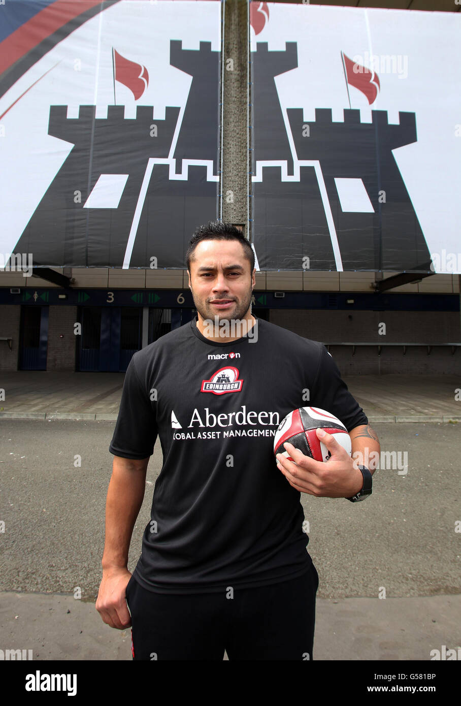 Rugby Union - Edinburgh Rugby Photocall - Murrayfield Stadium Stock Photo