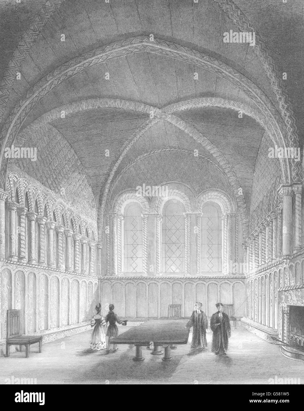 BRISTOL: Bristol Cathedral Chapter House. (Winkles), antique print 1850 Stock Photo