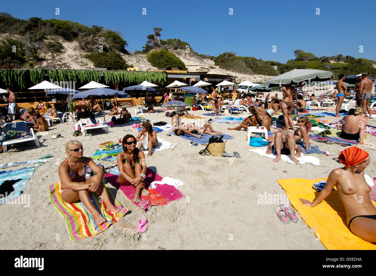 Playa De Las Salinas - Ibiza Foto de Stock - Imagem de chinês