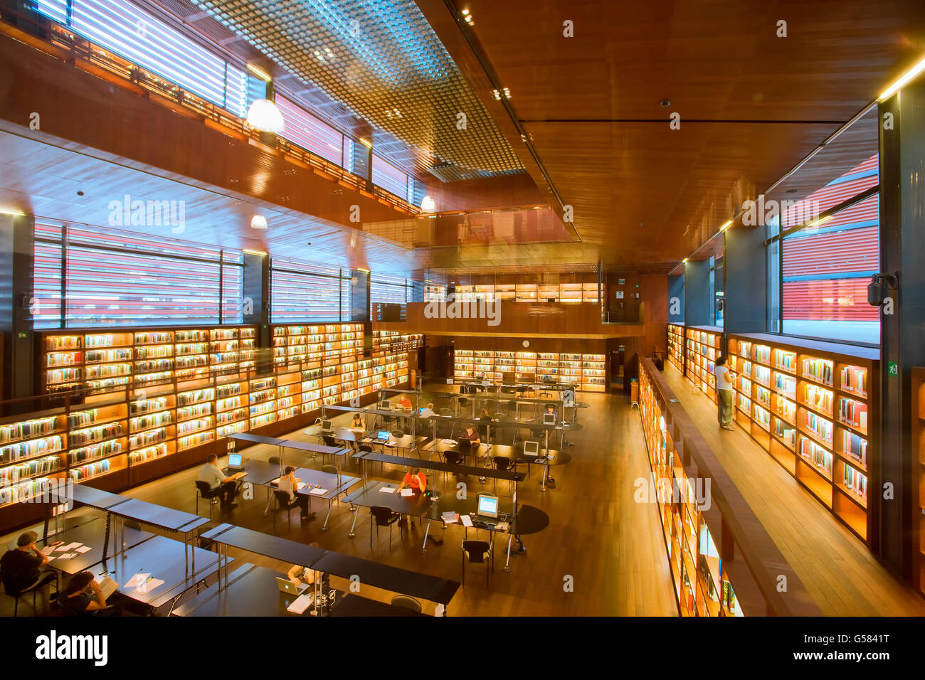 The library of the Museo Nacional Centro de Arte Reina Sofia, Madrid Stock Photo