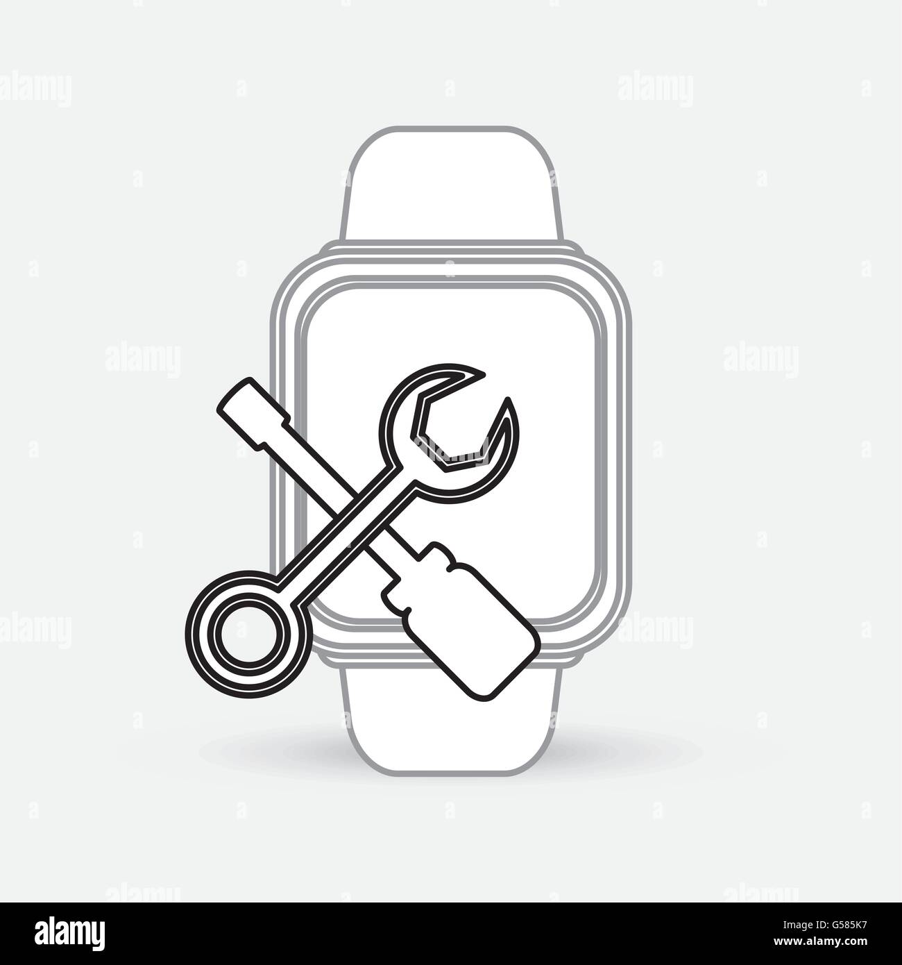 Wearable technology design. Gadget icon. Flat illustration, vector ...