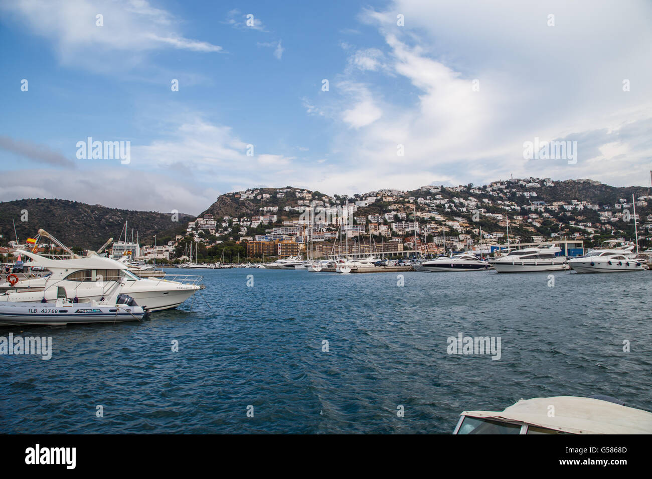 ROSES, SPAIN AUGUST 22 port view, on 22 August, 2015, in Roses