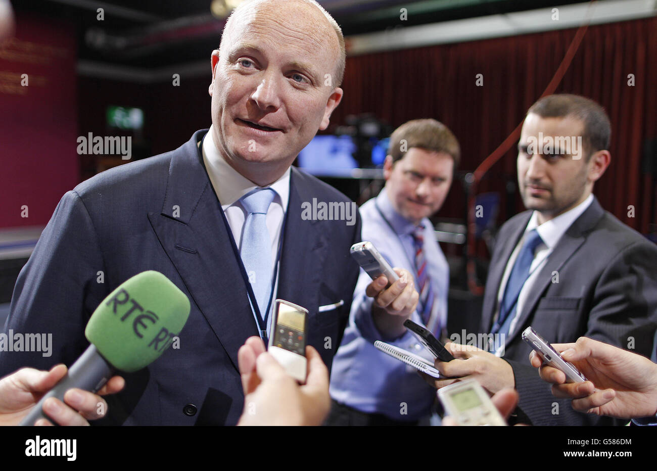 Libertas leader Declan Ganley in the Dublin count centre at Dublin Castle for the Fiscal Stability Referendum as the votes are counted across the country. Stock Photo